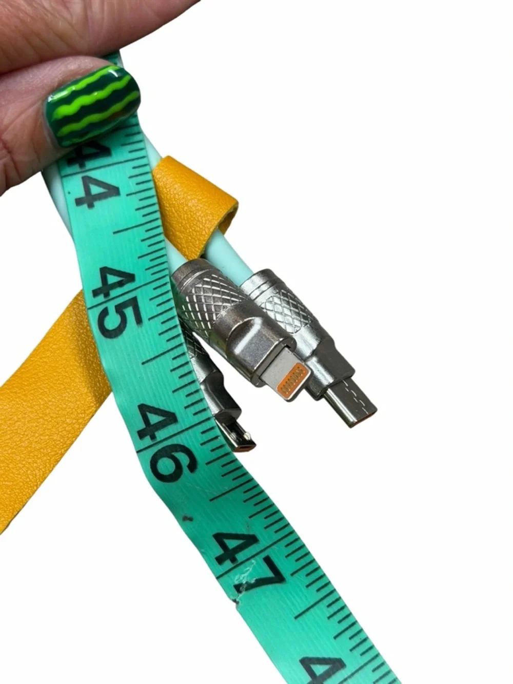 Mech Series Mint Green 6A 120W 3-in-1 Silicone Fast Charging Cable